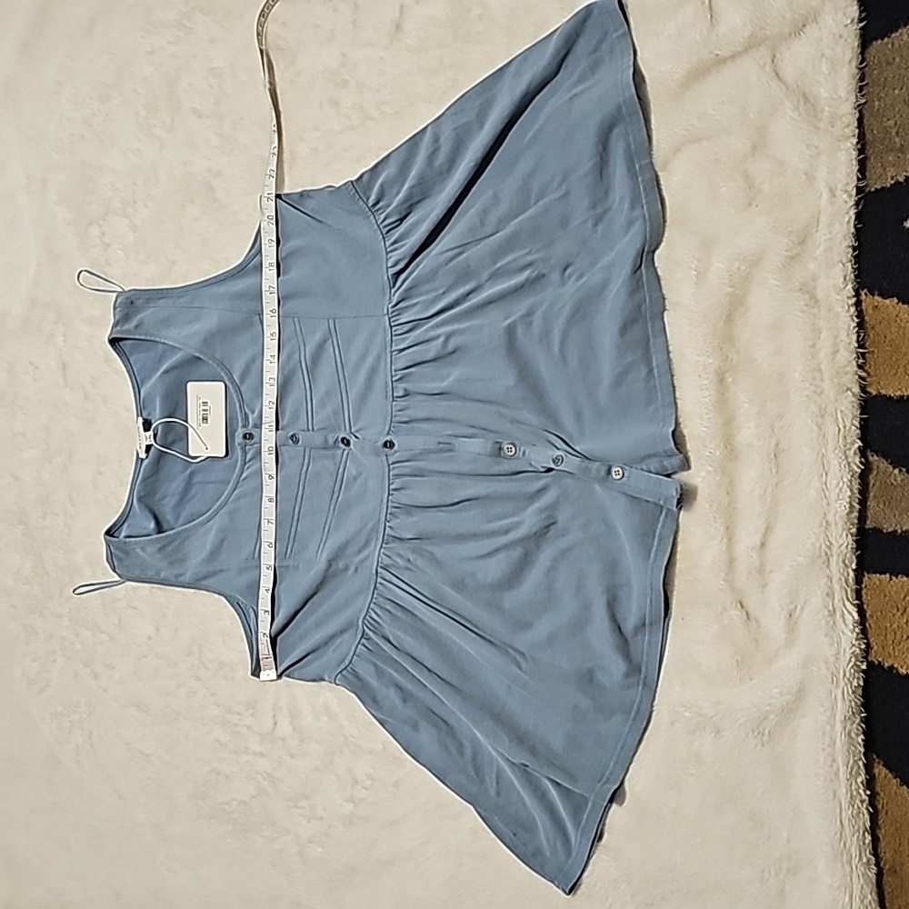 NWT Heyson Washed Button-down Knit Tank Top